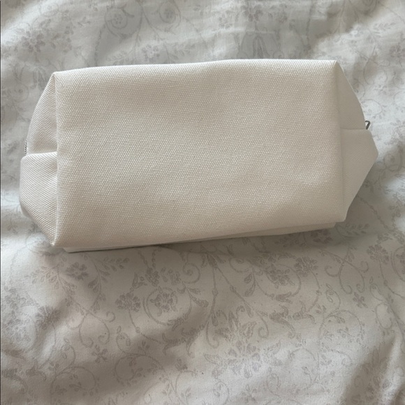 New Dior Beauty MISS DIOR Pink & White Canvas Pouch Cosmetic Bag - Picture 3 of 4